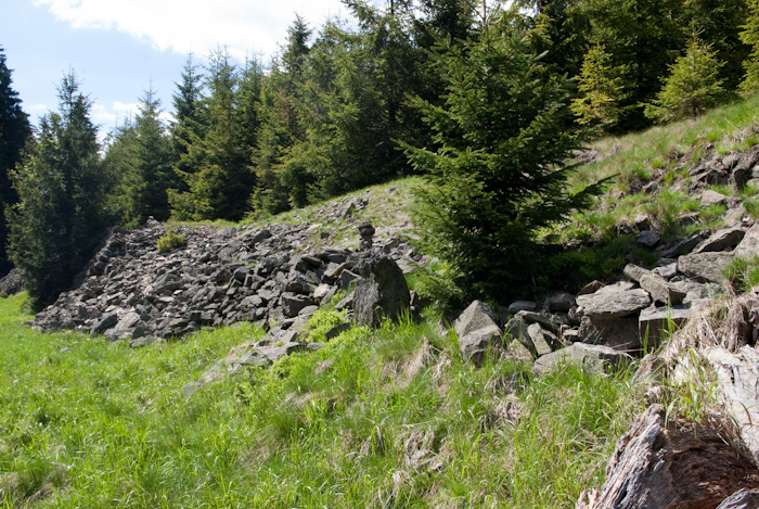 Háje, Krušné hory, průzkum UD u potoka Černá, Česká republika