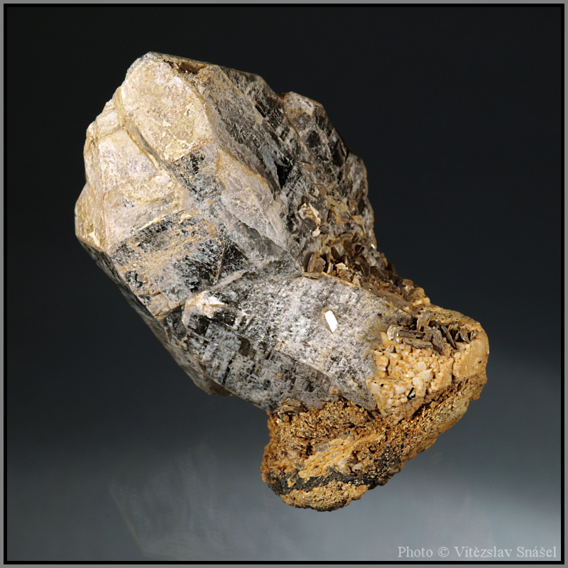 Křemen (var. Záhněda), Albit, Muskovit