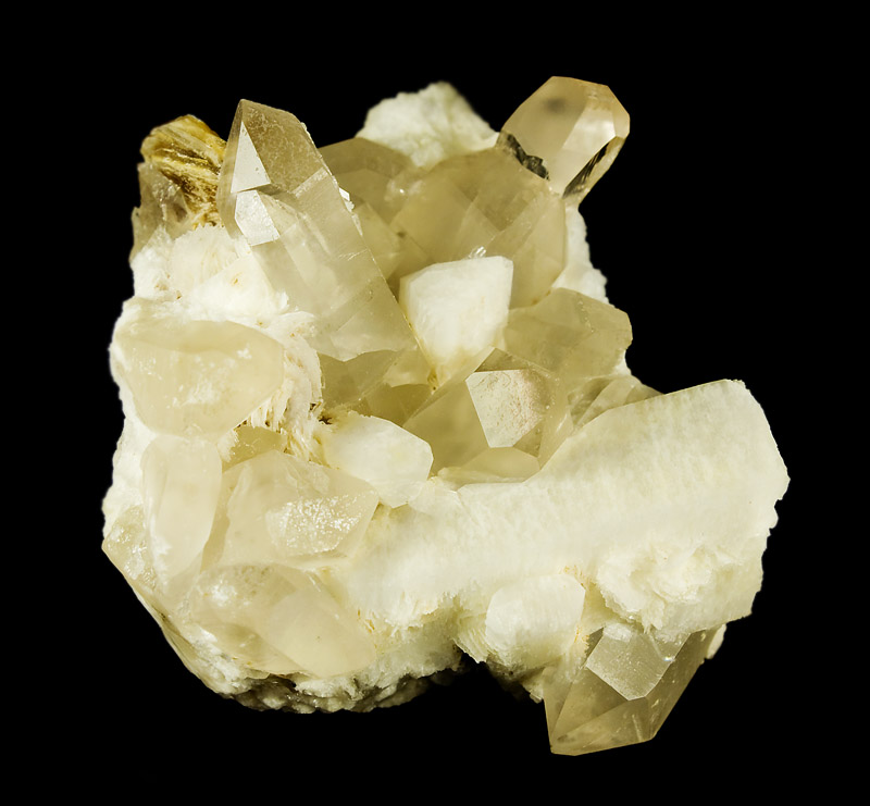 Křemen, Albit, Topaz