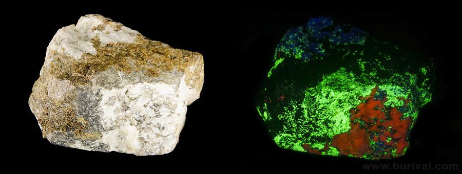 Andradit, Willemit, Kalcit, Hardystonit