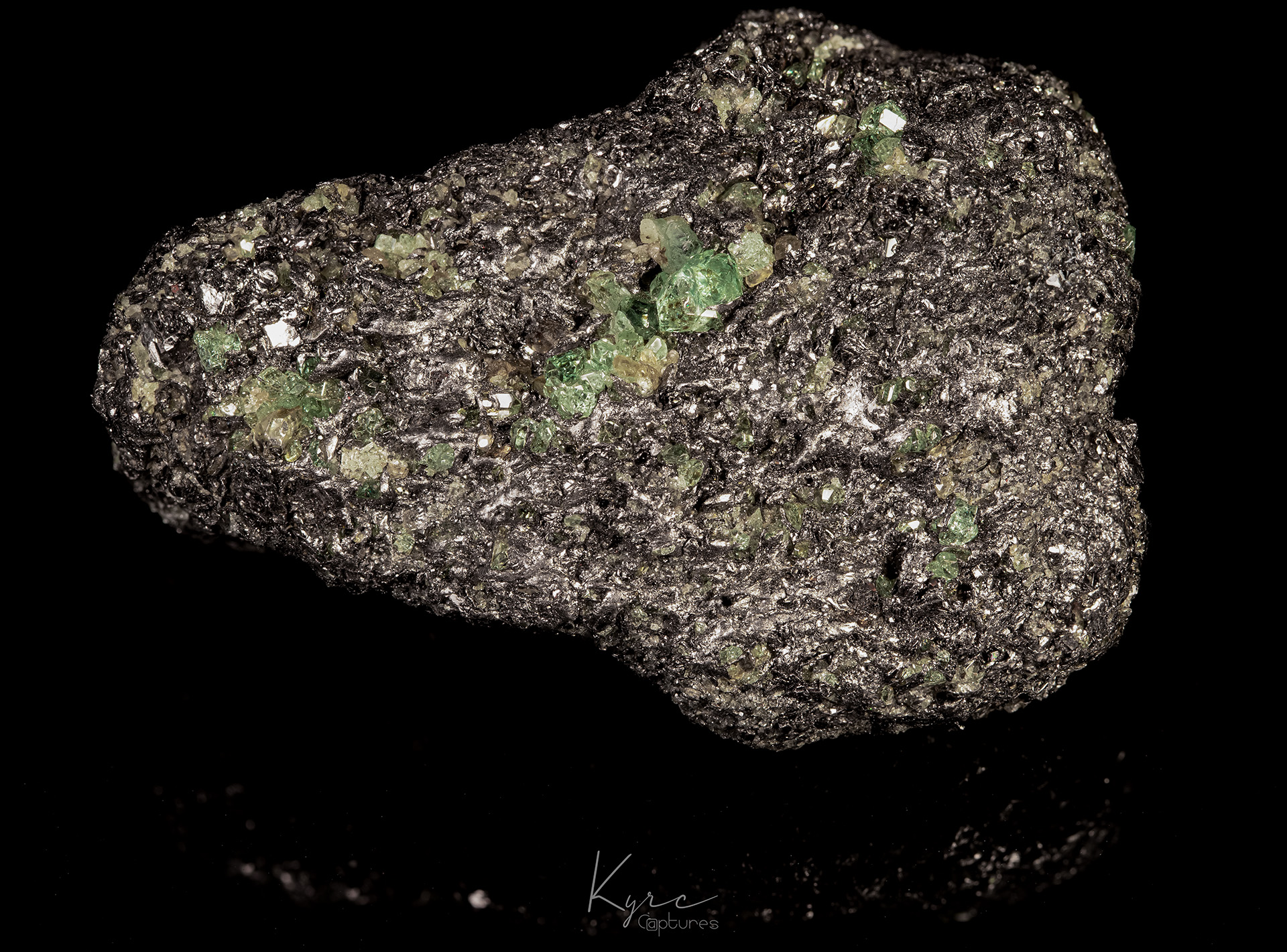 Tsavorit, Diopsid, Grafit