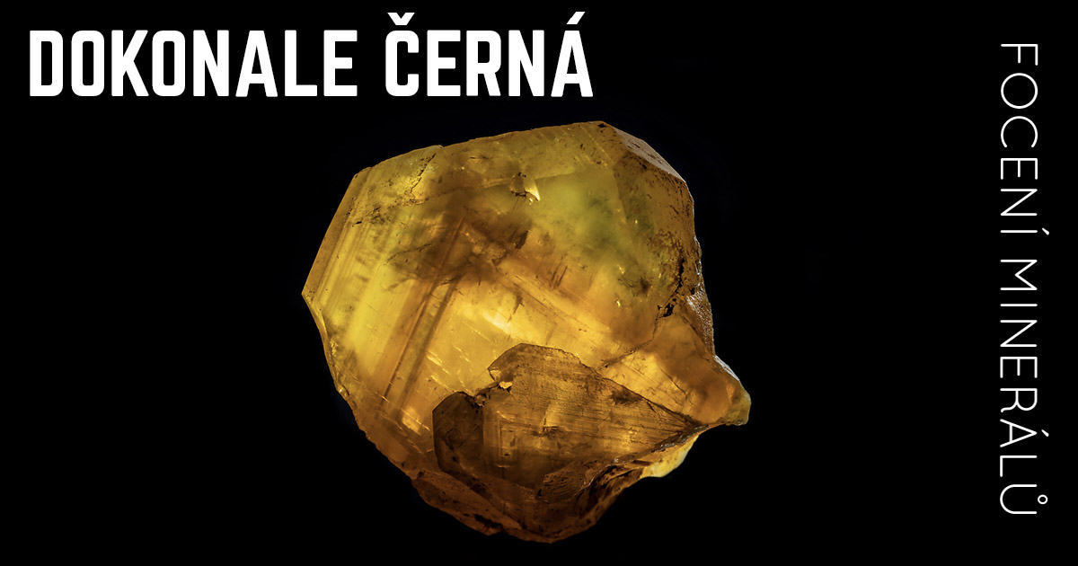 Focení minerálů na černém pozadí