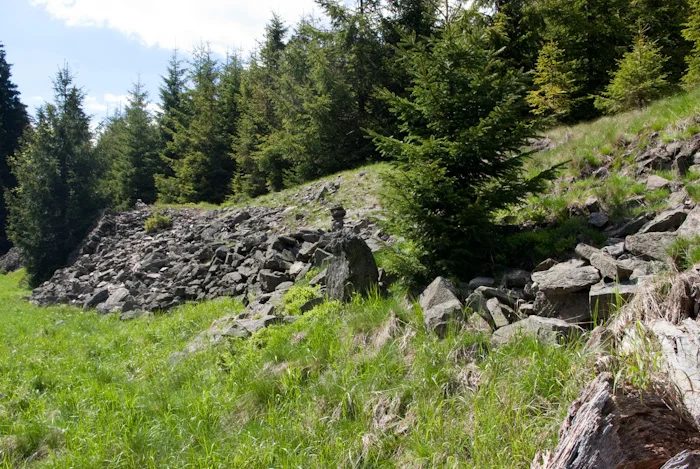 Mineralogická lokalita Háje, Krušné hory, průzkum UD u potoka Černá, Czech Republic