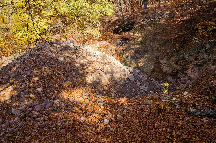 Mineralogická lokalita Krupka, Prokopský peň, Czech Republic
