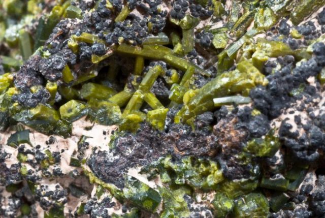 Fotografie minerálu Pyromorfit z lokality Příbram, Czech Republic