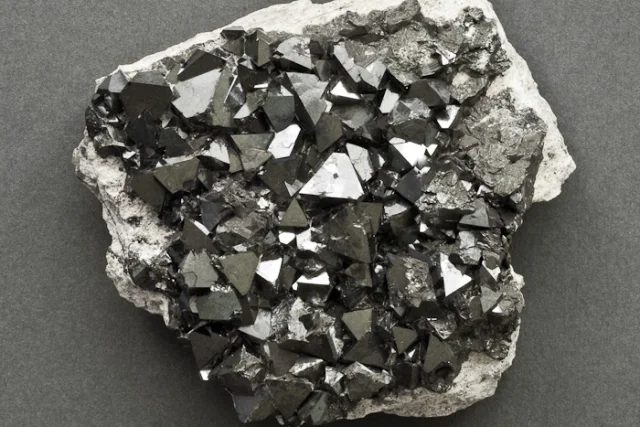 Fotografie minerálu Magnetit z lokality Cerro Huanaquino, Bolivia