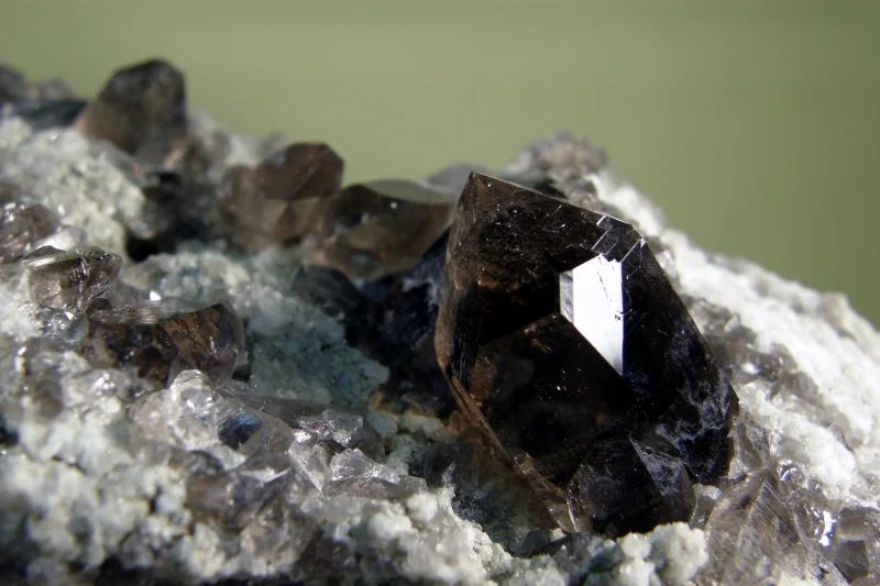 Fotografie minerálu Křemen (var. záhněda) z lokality Zinggenstock, Switzerland