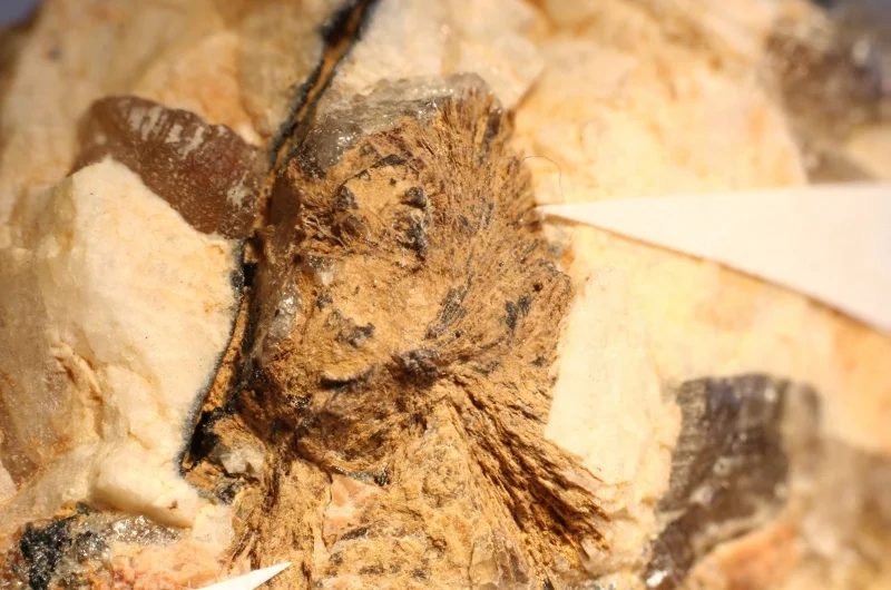 Fotografie minerálu Tusionit z lokality Řečice, Czech Republic