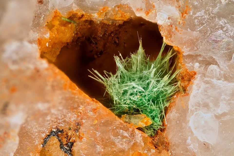 Fotografie minerálu Malachit z lokality Zadné Breziny, Gemerská Poloma, Slovakia