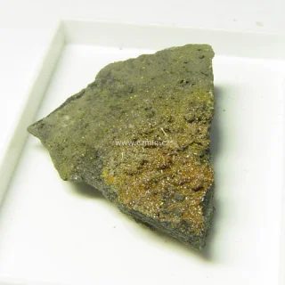 Fotografie minerálu Greenockit z lokality Důl Kateřina, Radvanice, Czech Republic