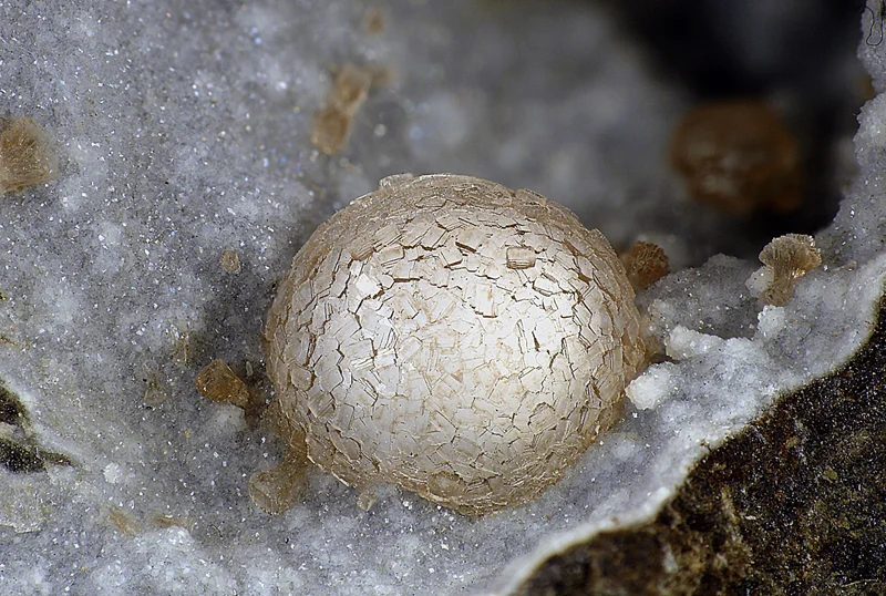 Fotografie minerálu Thomsonit-(Ca) z lokality Folknáře, Czech Republic