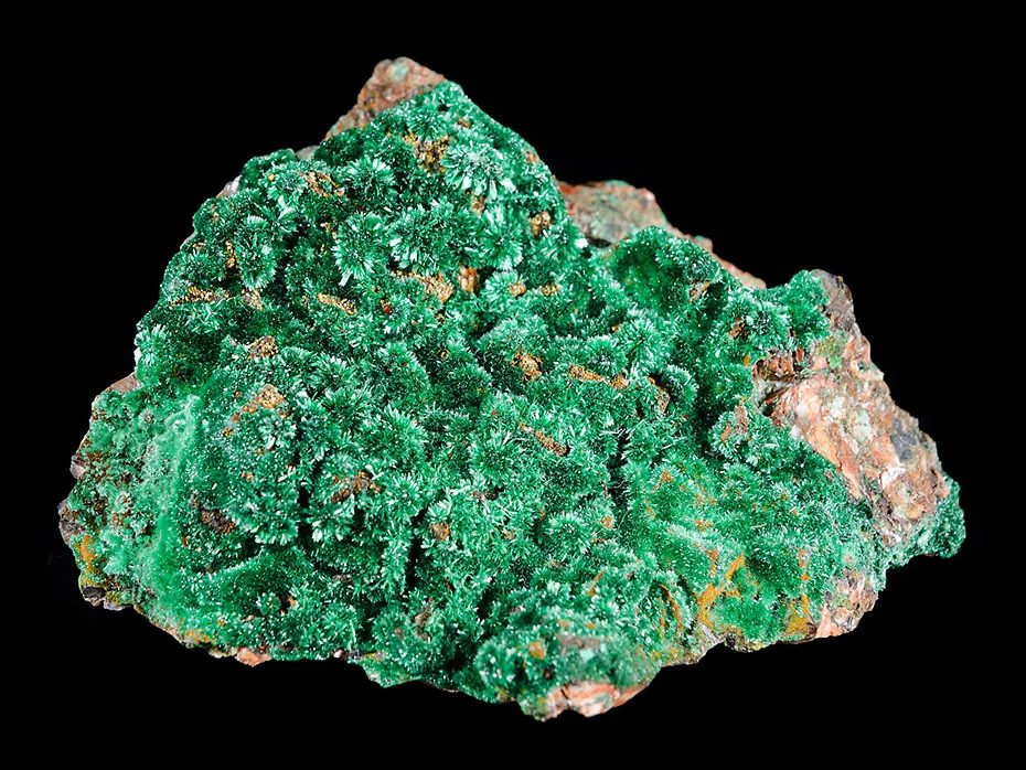 Fotografie minerálu Brochantit z lokality Goulmima, Er Rachidia, Morocco