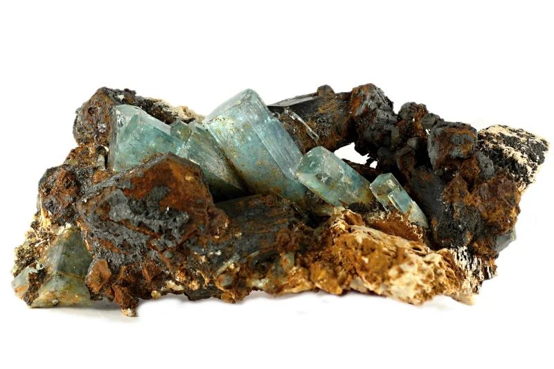 Fotografie minerálu Beryl (var. akvamarín) z lokality Erongo, Namibia