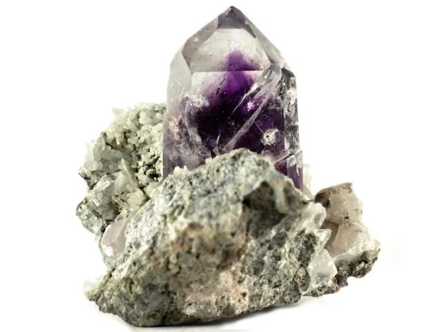 Fotografie minerálu Křemen (var. ametyst) z lokality Brandberg, Namibia