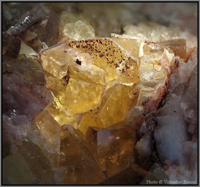 Fotografie minerálu Fluorit z lokality Předklášteří, Dřínová, Czech Republic