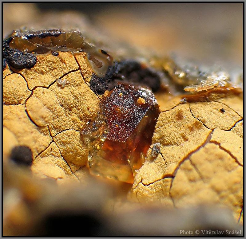 Fotografie minerálu Paulingit-(Ca) z lokality Vinařice, Czech Republic