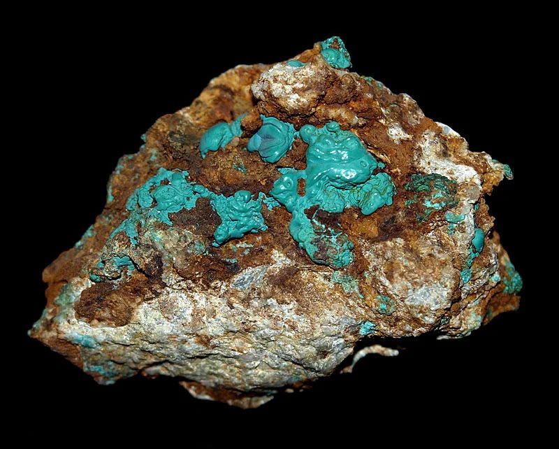 Fotografie minerálu Pseudomalachit z lokality Lubietová, Slovakia