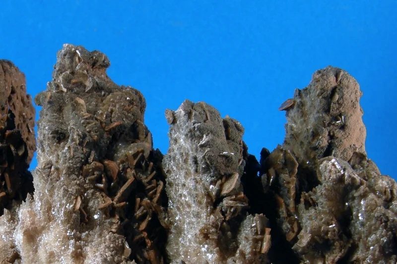 Fotografie minerálů Baryt, Kalcit z lokality Příbram, Czech Republic