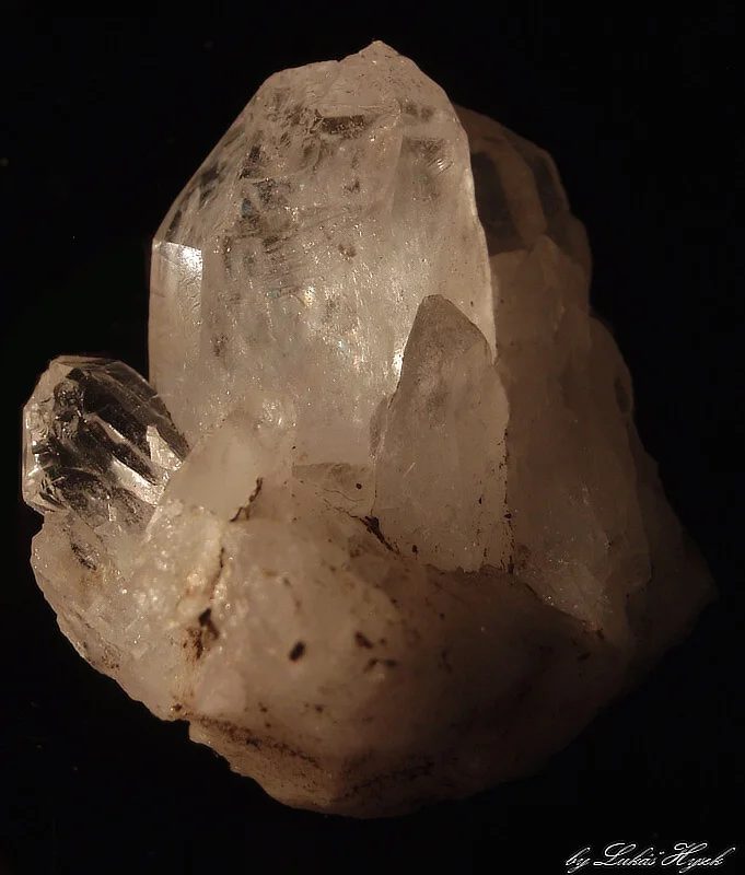 Fotografie minerálu Křemen (var. křišťál) z lokality Verniřovice, Mísečky - sever, Czech Republic