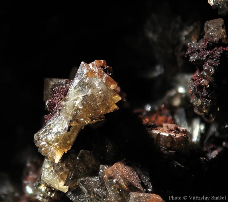 Fotografie minerálu Adamin z lokality Ojuela Mine, Mexico