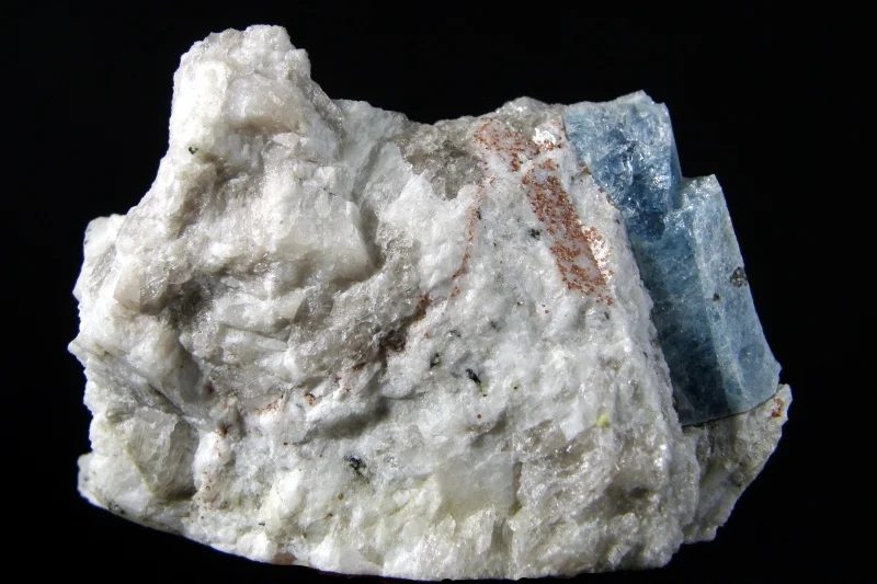 Fotografie minerálů Beryl, Spessartin z lokality Wedretta di Sissone, Italy
