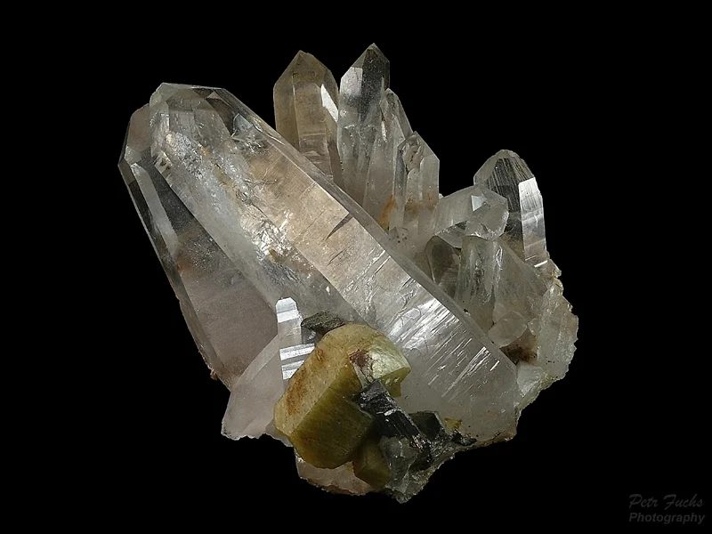 Fotografie minerálů Arzenopyrit, Křemen, Siderit z lokality Panasqueira, Portugal